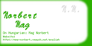 norbert mag business card